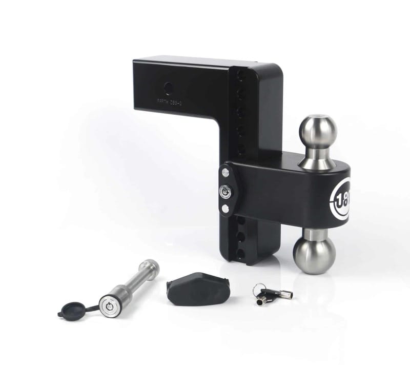Weigh Safe — Weigh Safe 180 Hitch 8in Drop Hitch & 3in Shank (10K/21K GTWR) w/WS05 - Black Cerakote