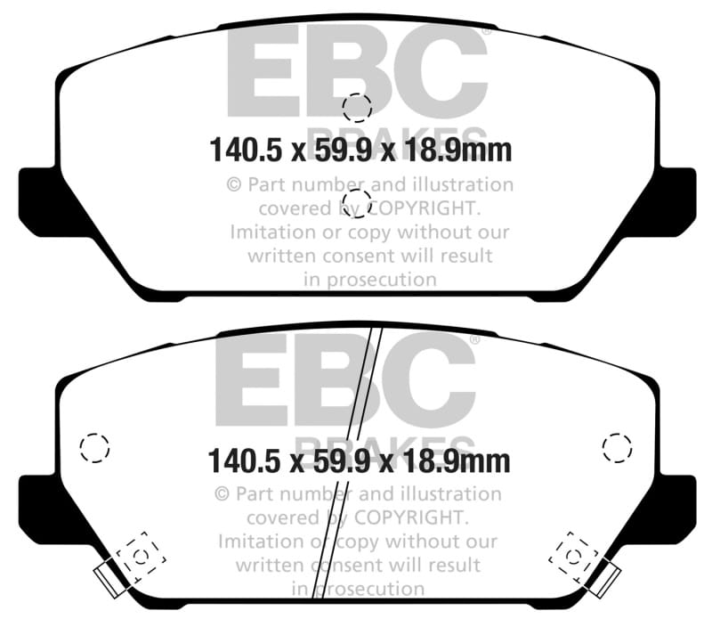 EBC — EBC 2019+ Hyundai Veloster N (2nd Gen) 2.0L Turbo Redstuff Front Brake Pads
Disc Brake Pad
