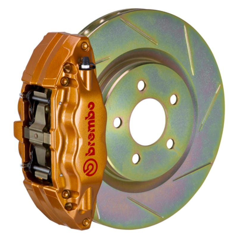 Brembo — Brembo 15-21 WRX (VA) Front GT BBK 4 Piston Cast 2pc 326 x30 1pc Rotor Slotted Type-1 - Gold