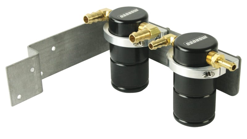Moroso — Moroso 08-14 Subaru WRX Air/Oil Separator Catch Can - Small Body - Billet Aluminum - Black Finish