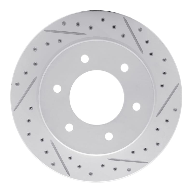 R1 Concepts — R1 19-25 Ford Bronco Rear Right Drilled & Slotted Geo-Carbon Rotor