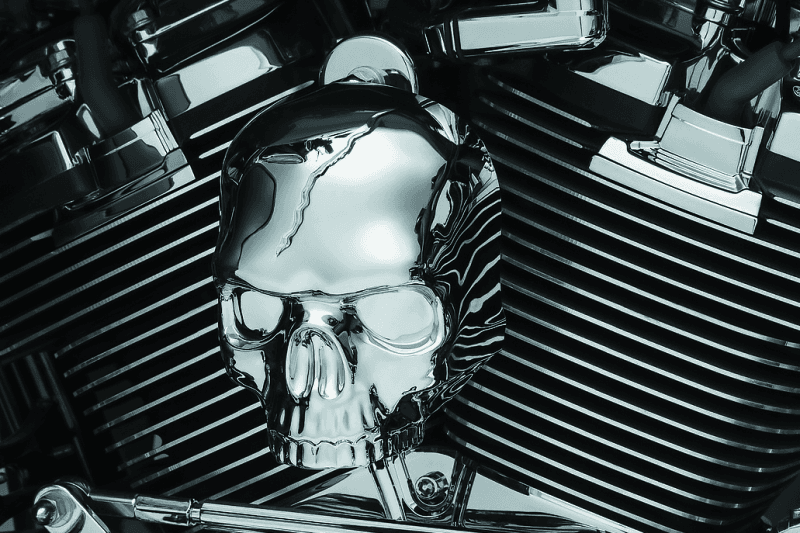 Kuryakyn — Skull Horn Cover Chrome