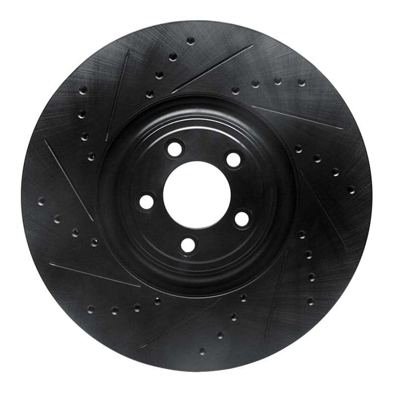 R1 Concepts — R1 10-24 Jaguar XF Front Left Drilled & Slotted Black Brake Rotor
R1 Brake Rotor Drill