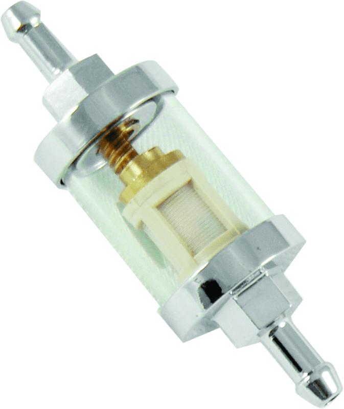 Bikers Choice — Bikers Choice Chrome Clear View Fuel Filter 1/4 Inch Hose Universal