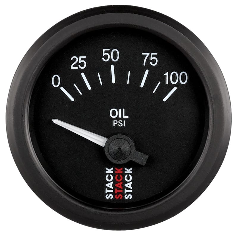 AutoMeter — Autometer Stack Instruments 52mm 0-100 PSI 1/8in NPTF Electronic Oil Pressure Gauge - Black
Ga OP Elec Bk 100psi