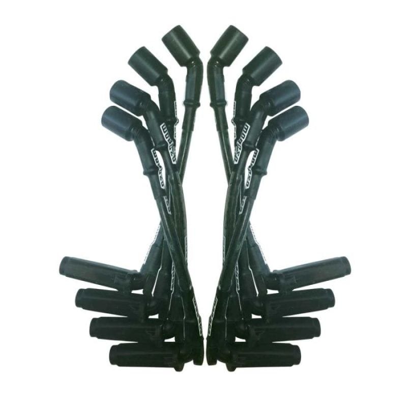 Moroso — Moroso GM LS 11in Long Coil On Plug 90 Deg Plug Sleeved Ultra Spark Plug Wire Set - Black