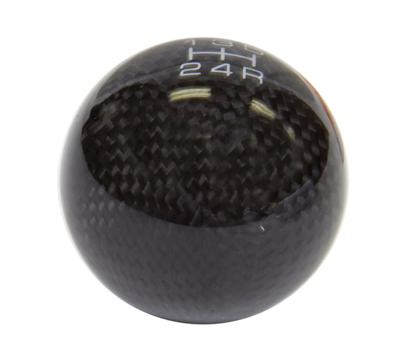 NRG — NRG Universal Ball Style Shift Knob (No Logo) - Black Carbon Fiber (5 Speed Pattern)