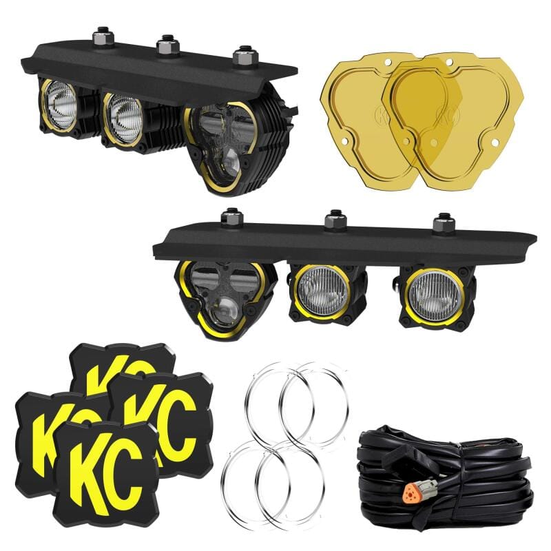 KC HiLiTES — KC HiLiTES 2021+ Ford Bronco FLEX ERA 3 Dual Mode SAE Fog Light Pocket Kit