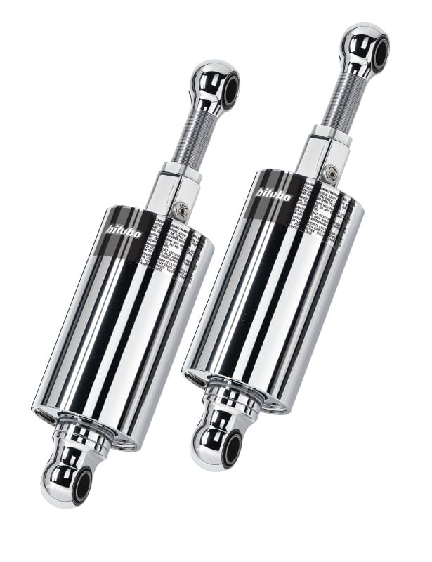 Bitubo Suspension — Bitubo HMG1 Twinshocks Adjustable: Spring Preload, Compression, Length, Black Spring