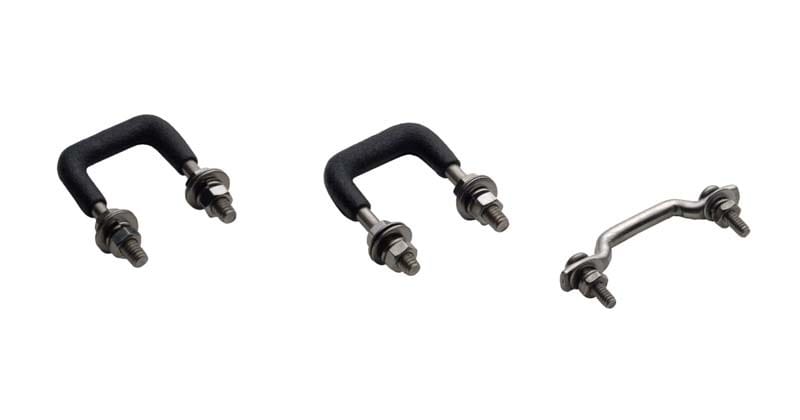 Kentrol — Kentrol 55-86 Jeep Windshield Tie Down Kit CJ - Polished Silver