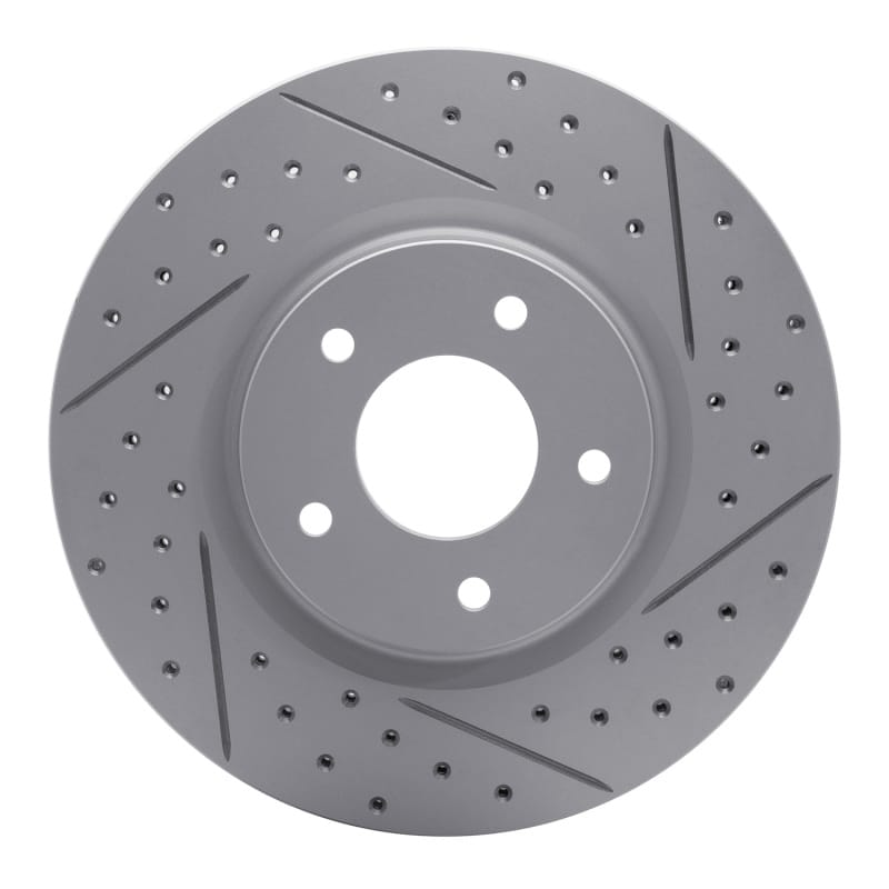R1 Concepts — R1 98-06 Jaguar Xkr Front Right Drilled & Slotted Geo-Carbon Rotor