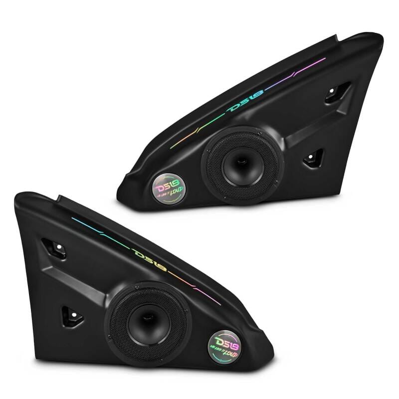 DS18 — DS18 2015+ Polaris Slingshot Arm Rest Enclosure w/d 2x PRO-HY6.4MSL Speakers & LED Lights