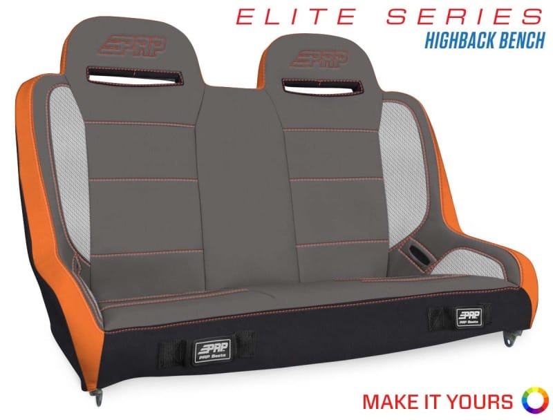 PRP Seats — PRP Elite Series High Back Rear Suspension Bench Seat (40-53In.)