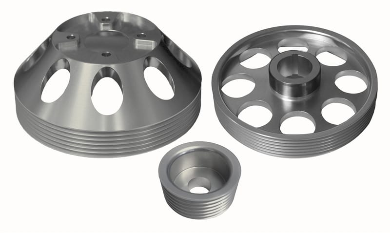 Torque Solution — Torque Solution Lightweight WP/Crank/Alt Pulley Combo (Silver): Hyundai Genesis Coupe 3.8 2010+