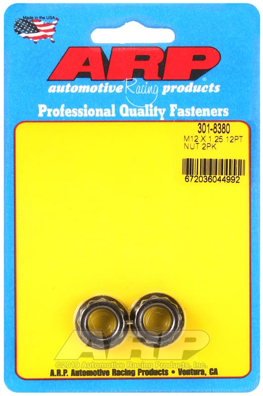 ARP — ARP M12 X 1.25 (5/8 wr) 12pt 2pc nut kit