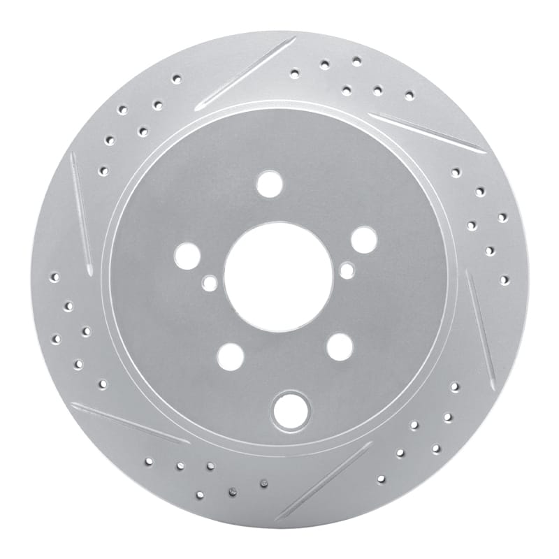R1 Concepts — R1 14-18 Subaru Forester Rear Left Drilled & Slotted Geo-Carbon Rotor