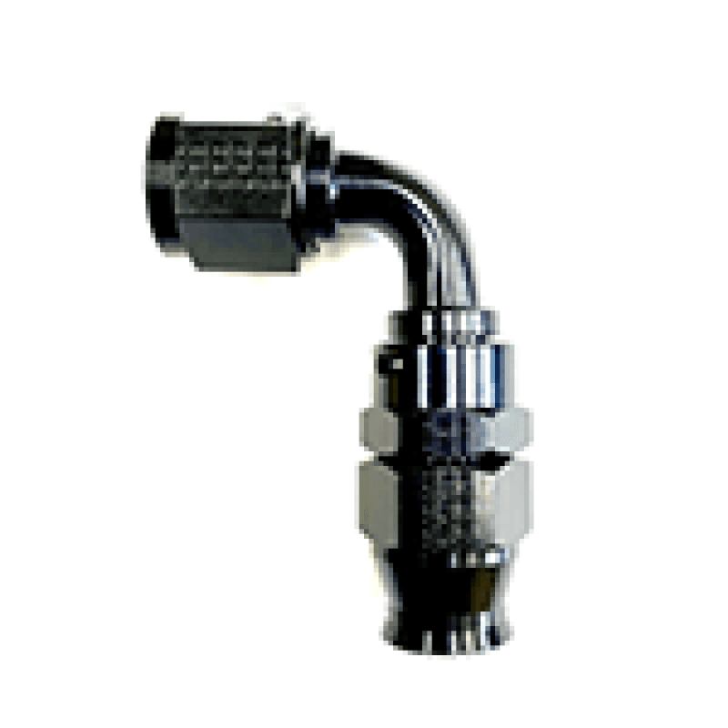 Fragola — Fragola -10AN Real Street x 90 Degree Hose End Black For PTFE Hose