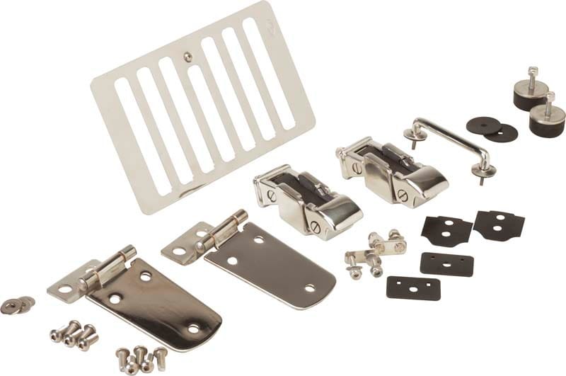 Kentrol — Kentrol 98-06 Jeep Wrangler TJ Hood Kit - Polished Silver