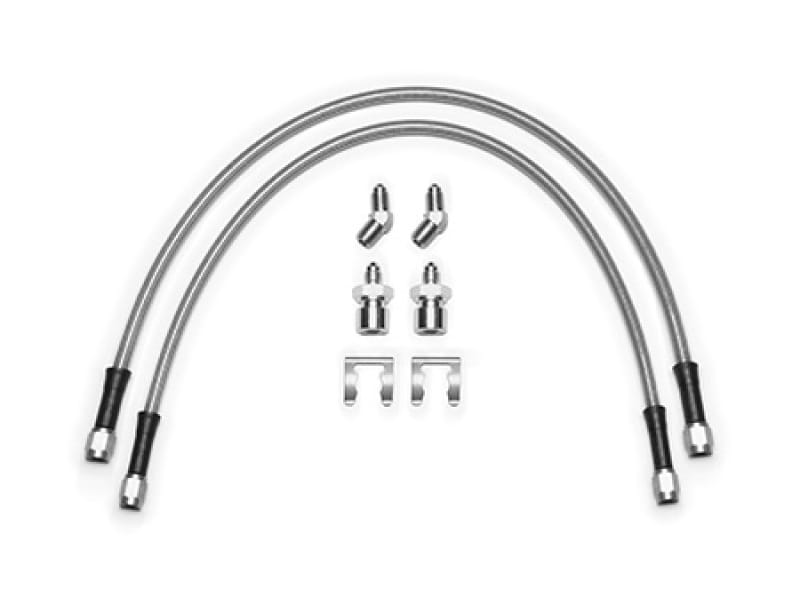 Wilwood — Wilwood 18-22 Jeep JL Flexline Kit 20in -3 M10-1.0 IF 1/8-27 NPT Straight 45 Degree
FLEXLINE KIT