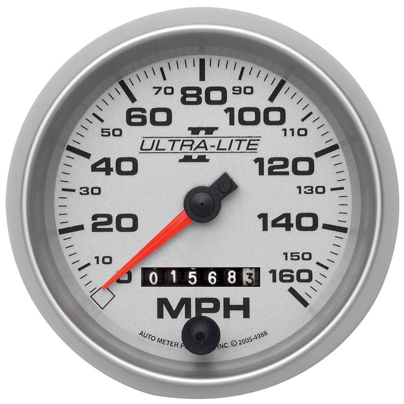 AutoMeter — GAUGE, SPEEDOMETER, 3 3/8" , 160MPH, MECHANICAL, ULTRA-LITE II