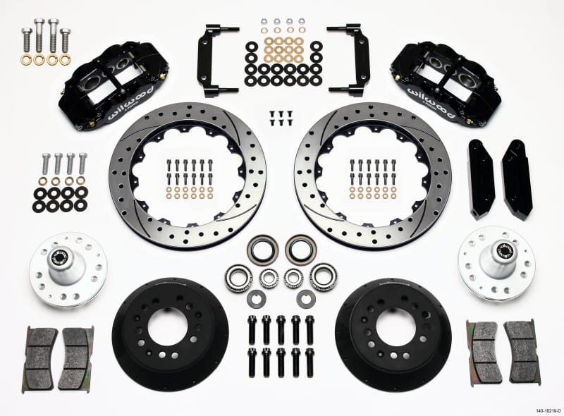 Wilwood — Wilwood Narrow Superlite 6R Front Hub Kit 12.88in Drilled 1968-1969 Mustang Disc Spindle
BRAKE KIT