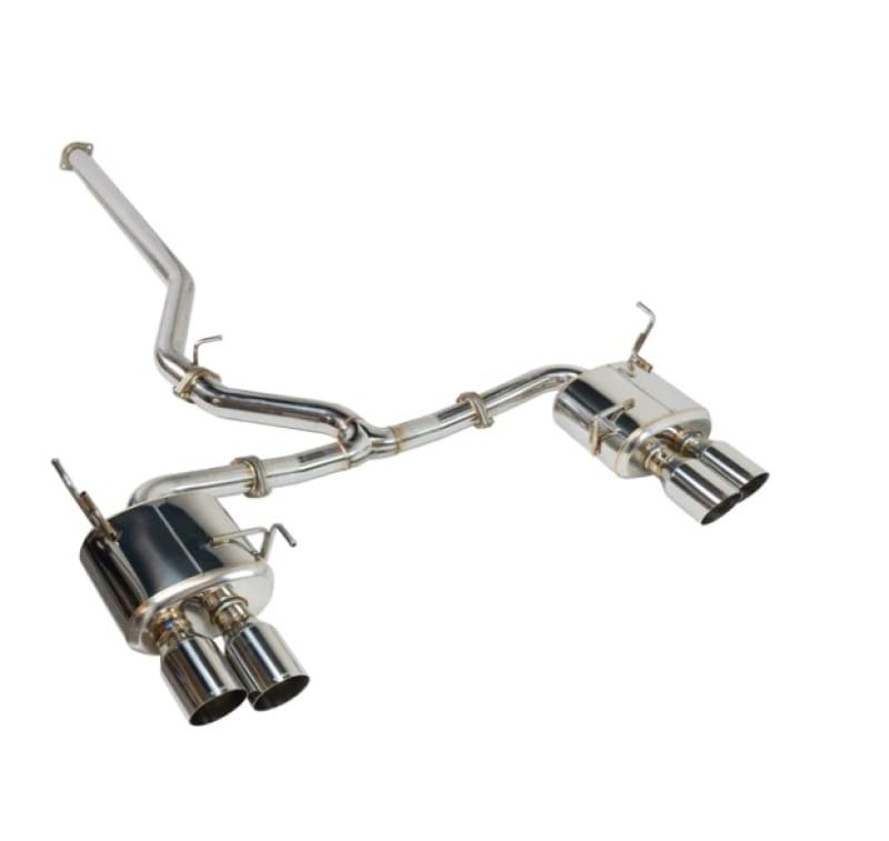 Remark — Remark 08-14 Subaru WRX STi GR Hatch Cat-Back Exhaust w/ SS Quad Tips (Non-Resonated)