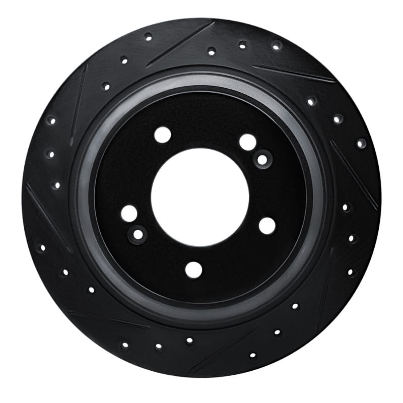 R1 Concepts — R1 17-23 Hyundai Kona EV Rear Left Drilled & Slotted Black Brake Rotor
R1 Brake Rotor Drill
