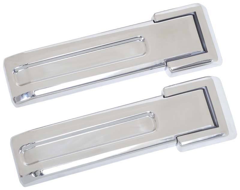 Kentrol — Kentrol 07-18 Jeep Wrangler JK Tailgate Hinge Overlays 4 Pieces - Polished Silver