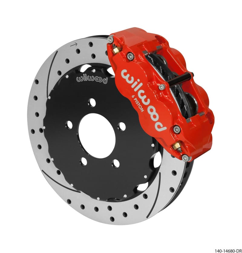 Wilwood — Wilwood Narrow Superlite 6R Front Big Brake Kit 12.88in Drilled Red 05-11 Ford Crown Victoria
BRAKE KIT