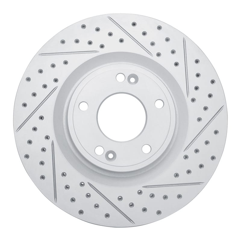 R1 Concepts — R1 10-16 Hyundai Genesis Coupe Front Right Drilled & Slotted Geo-Carbon Rotor