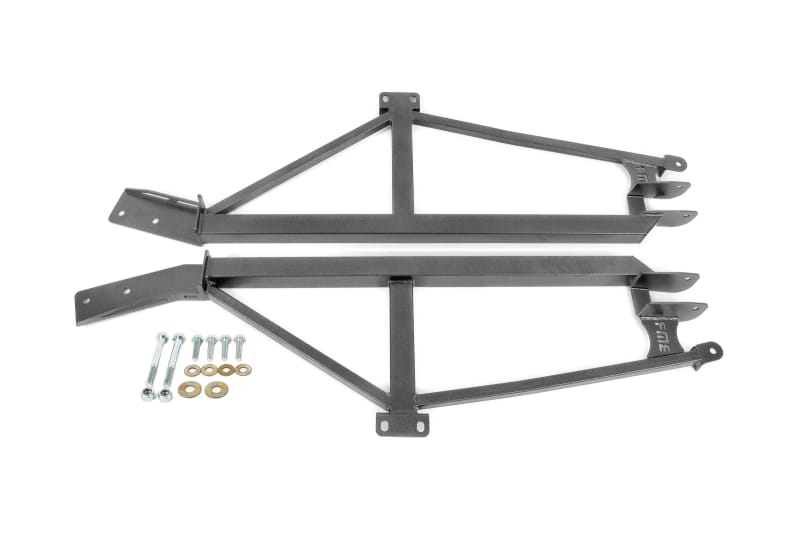 BMR Suspension — BMR 93-02 F-Body Non-Convertible Weld-On 4-Point Subframe Connectors - Black Hammertone