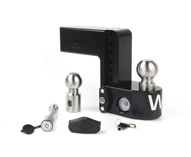 Weigh Safe — Weigh Safe 6in Drop Hitch w/Built-in Scale & 3in Shank (8K/21K GTWR) w/WS05 - Black Cerakote