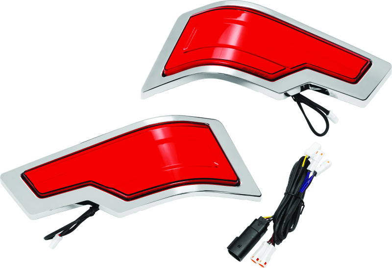 Kuryakyn — Tracer Tour-Pak Rear Lights Chrome Red Lens