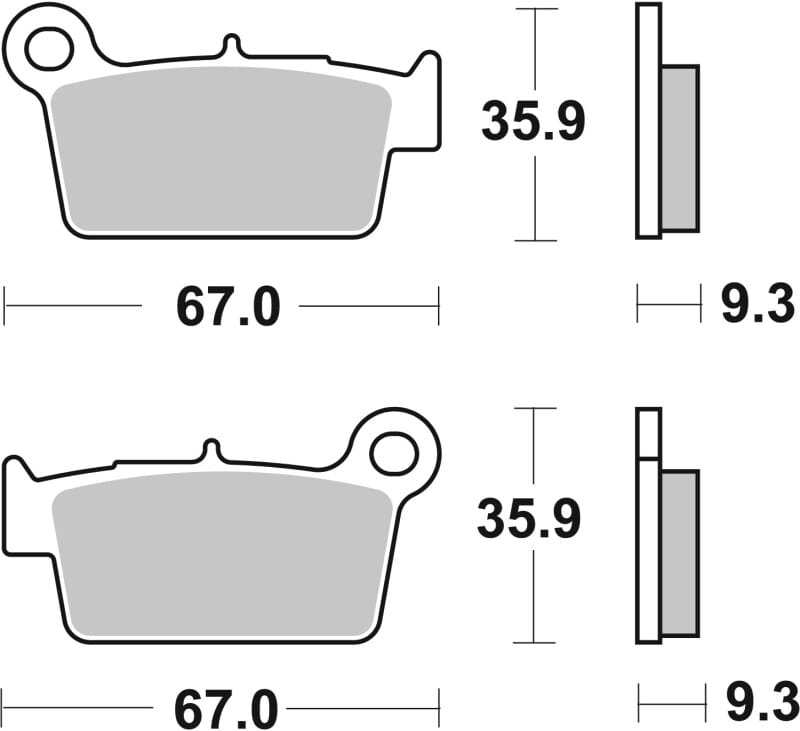 Brembo OE Powersports — Brembo OE 09-13 Aprilia MXV 450cc Brake Pad - Rear