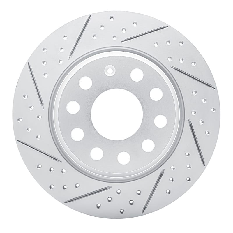 R1 Concepts — R1 05-18 Audi Q3 (Mexico) Rear Left Drilled & Slotted Geo-Carbon Rotor