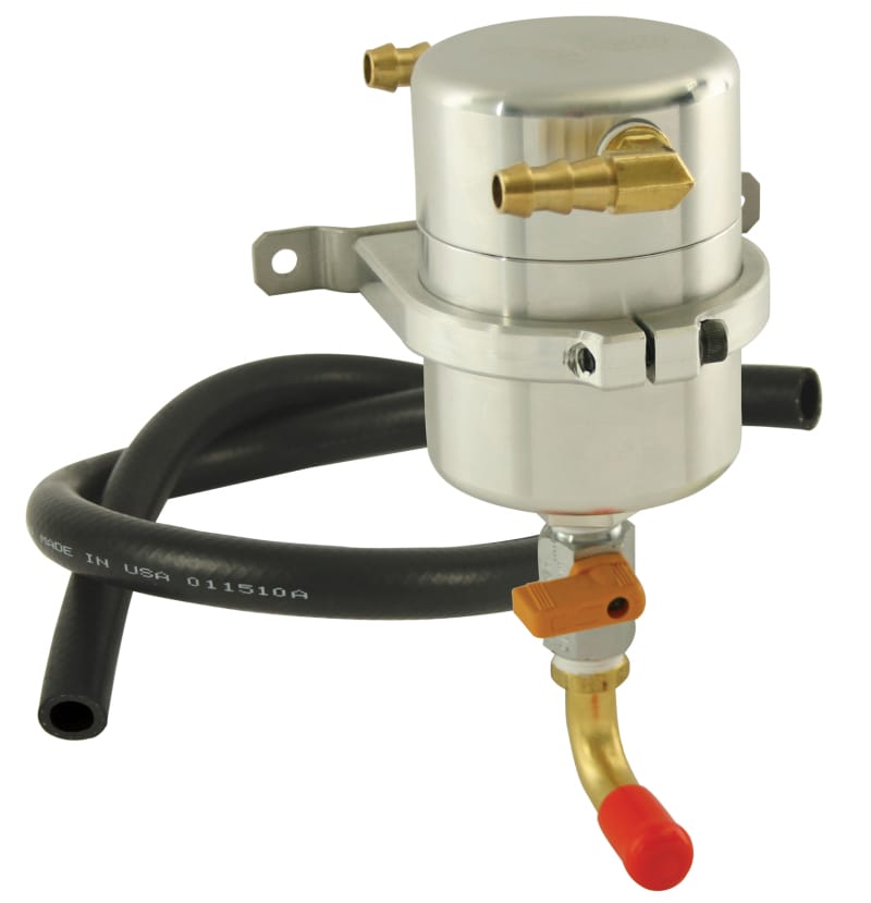 Moroso — Moroso Universal Air/Oil Separator Catch Can - Large Body - 90 Degree Inlet/Outlet Fittings