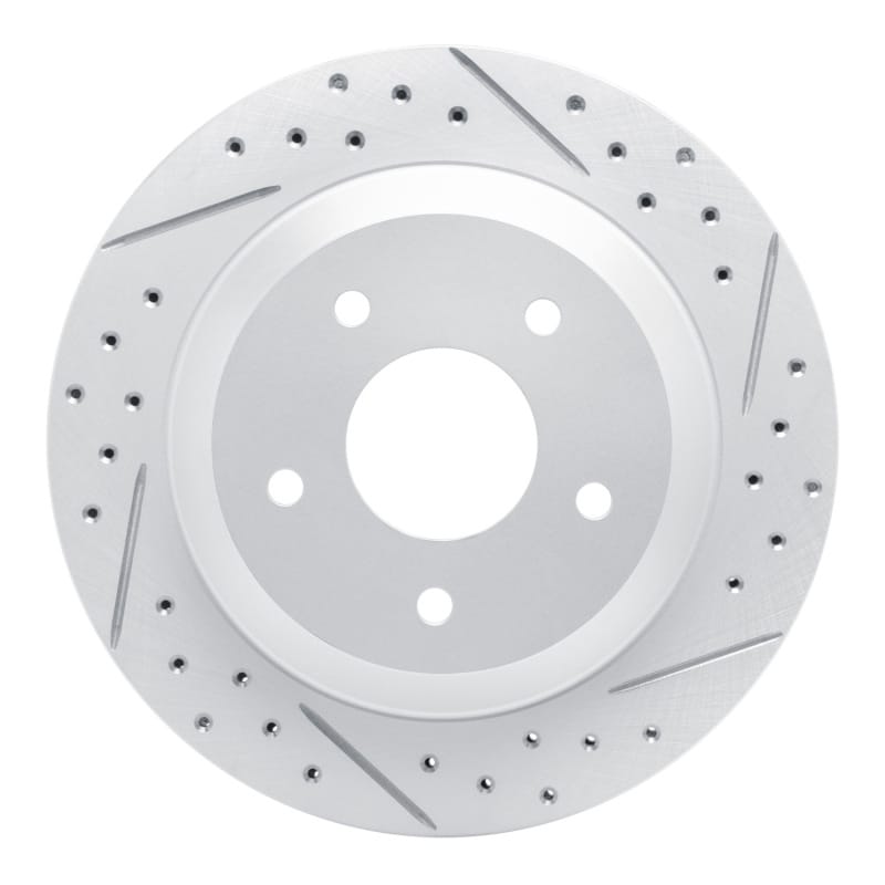 R1 Concepts — R1 88-94 Chevrolet Corvette Front Right Drilled & Slotted Geo-Carbon Rotor