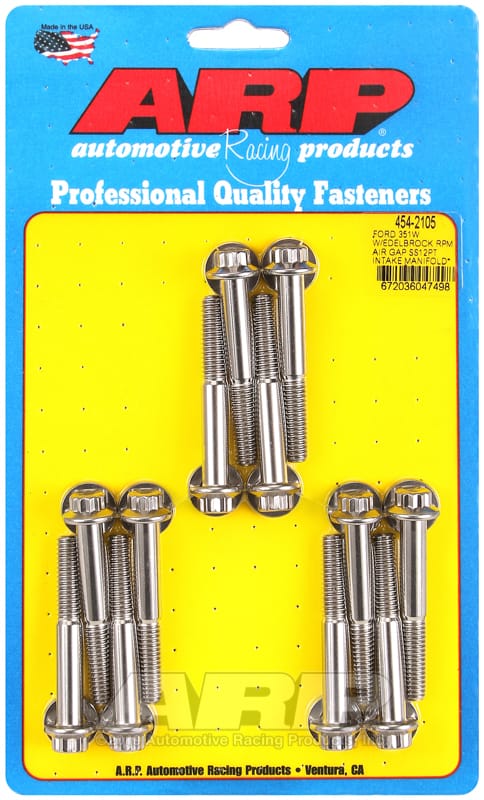 ARP — ARP Ford 351W w/Edelbrock RPM air gap 12pt intake manifold bolt kit