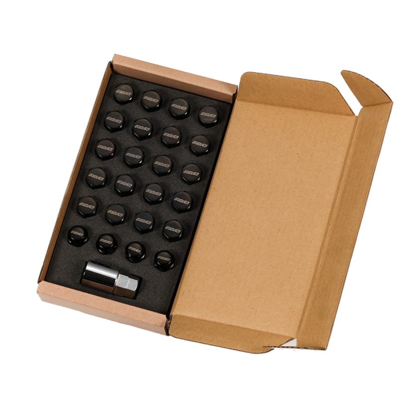 Rays — Rays 19 Hex L33 Lock & Nut Set 14x1.50 - Black