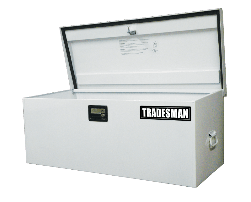 Tradesman — Tradesman Steel Job Site Box/Chest (Light Duty/Large) (42.75in.) - White