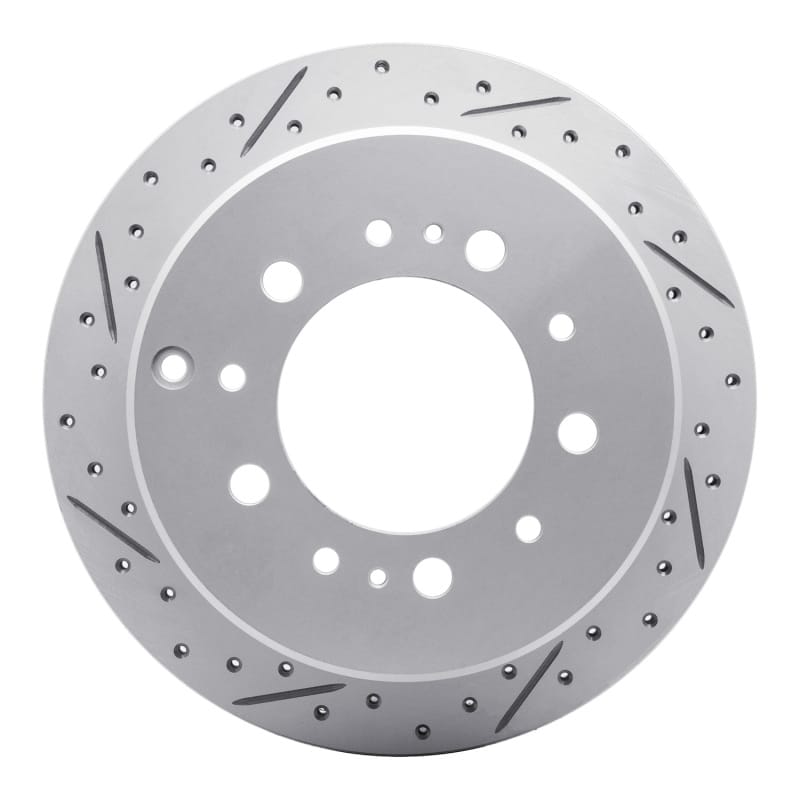 R1 Concepts — R1 98-07 Lexus Lx470 Rear Left Drilled & Slotted Geo-Carbon Rotor
