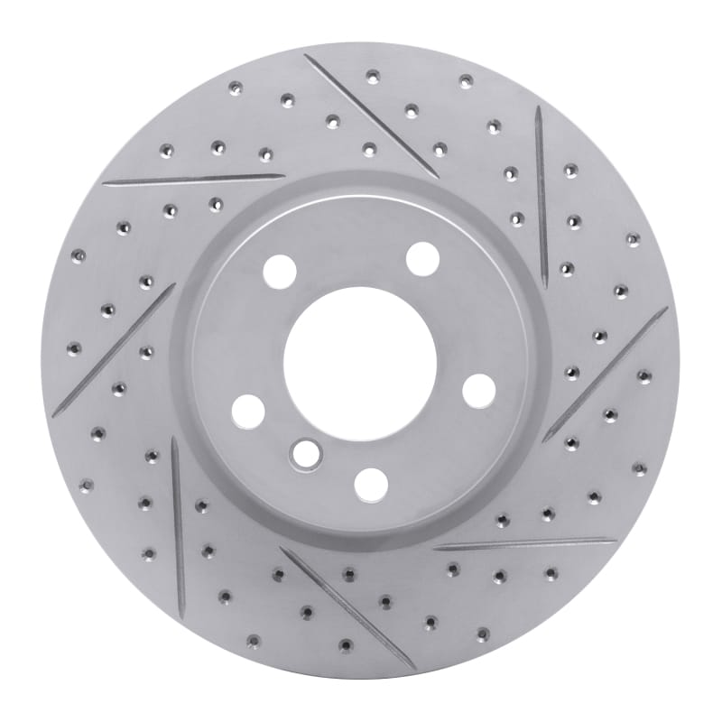 R1 Concepts — R1 11-18 BMW X4 Front Right Drilled & Slotted Geo-Carbon Rotor