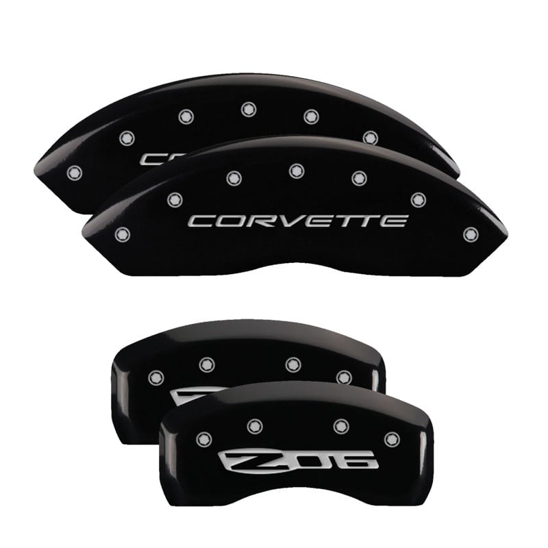 MGP — MGP 4 Caliper Covers Engraved Front C5/Corvette Engraved Rear C5/Z06 Black finish silver ch
Caliper Covers