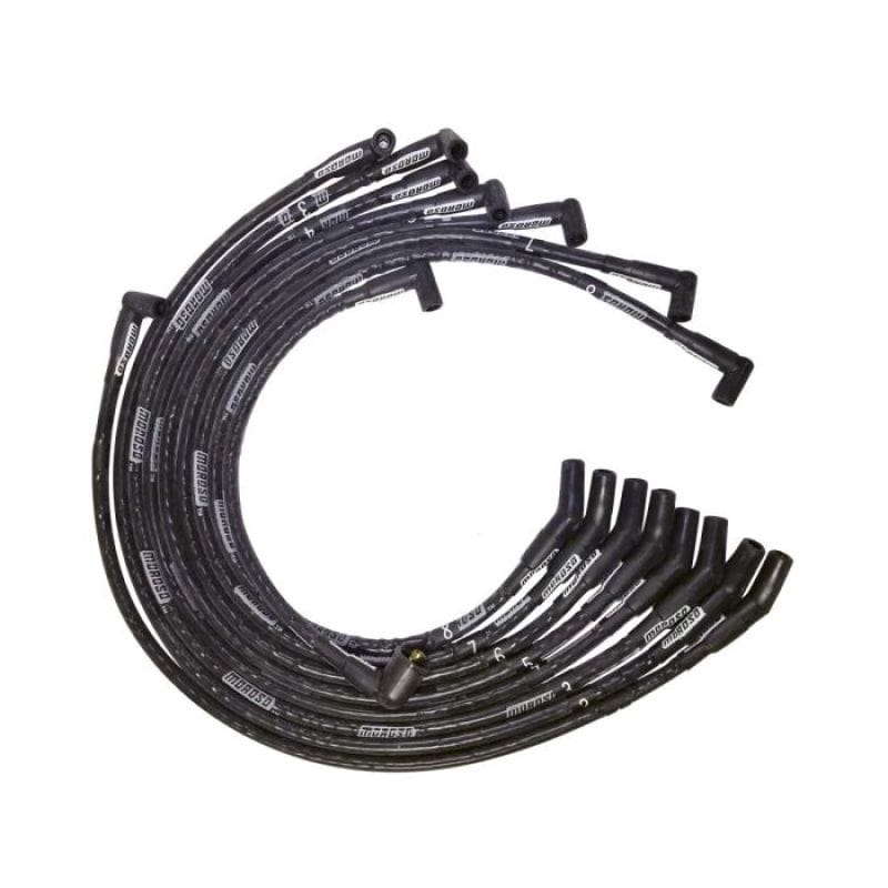 Moroso — Moroso BB Ford 351C/390/429/460 Sleeved HEI 135 Ends Ultra Spark Plug Wire Set - Black
