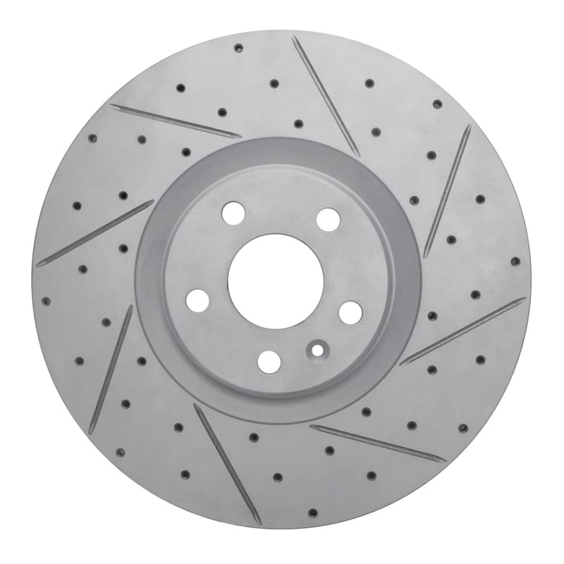 R1 Concepts — R1 16-26 Polestar Polestar 2 Front Right Drilled & Slotted Geo-Carbon Rotor