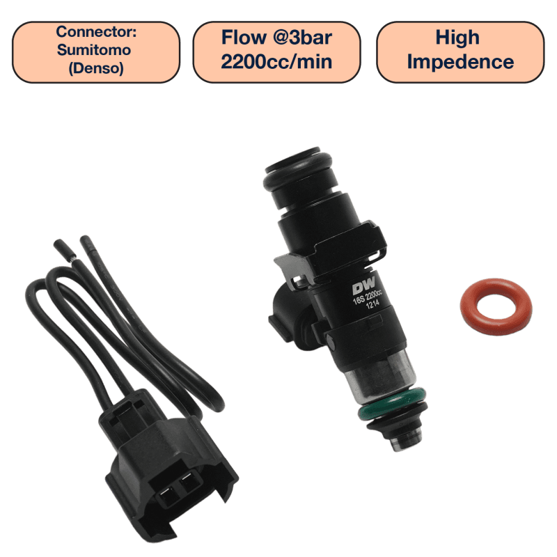 DeatschWerks — DeatschWerks Universal 2200cc Single Fuel Injector / 48mm Length / 14mm O-Ring Seals
Fuel Injectors