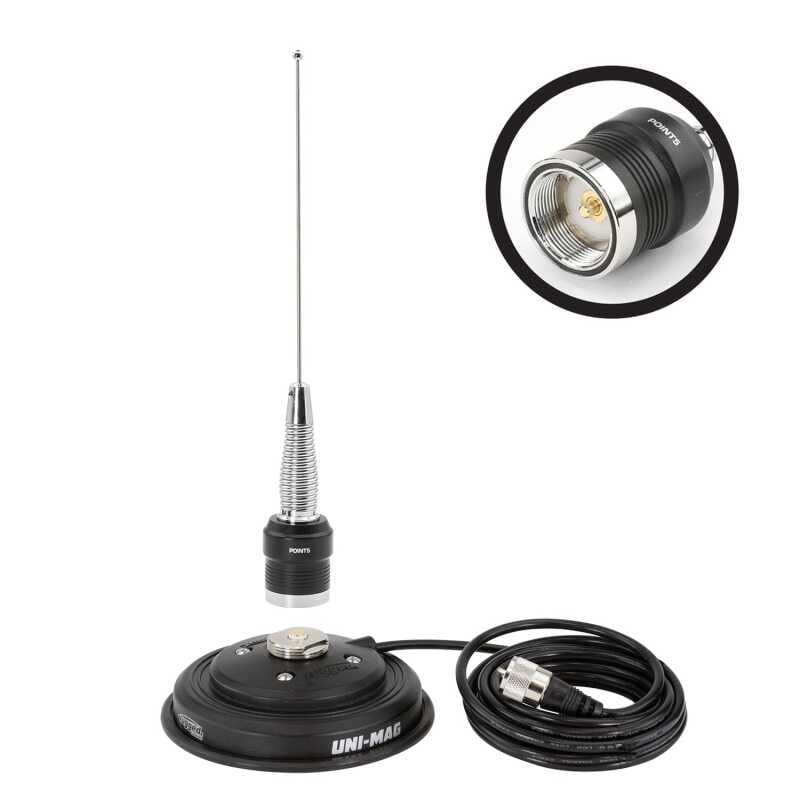 Rugged Radios — Rugged Radios GMRS / UHF No Ground Plane (NGP) Whip Antenna Kit with Magnetic Mount