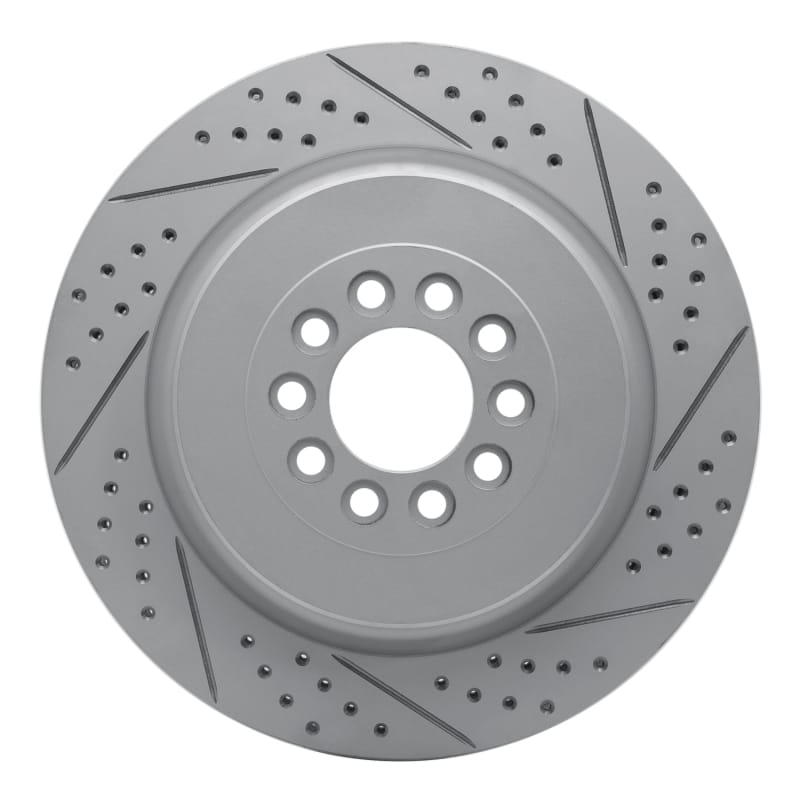 R1 Concepts — R1 03-05 Jaguar Xjr Front Right Drilled & Slotted Geo-Carbon Rotor