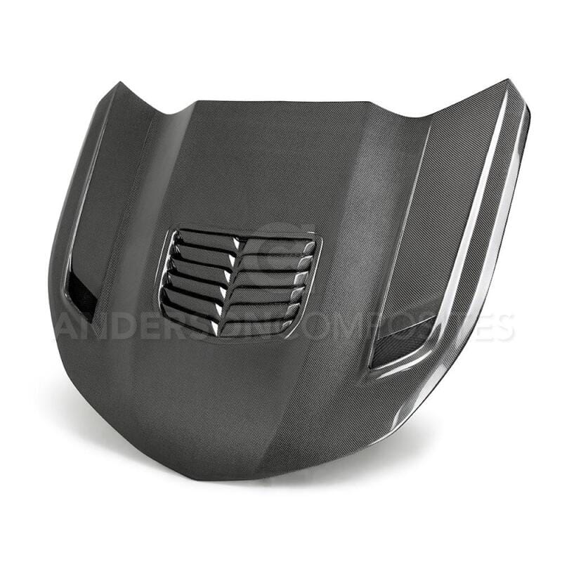 Anderson Composites — Anderson Composites 16-19 Chevrolet Camaro Double Sided Carbon Fiber Type-T2 Style Hood