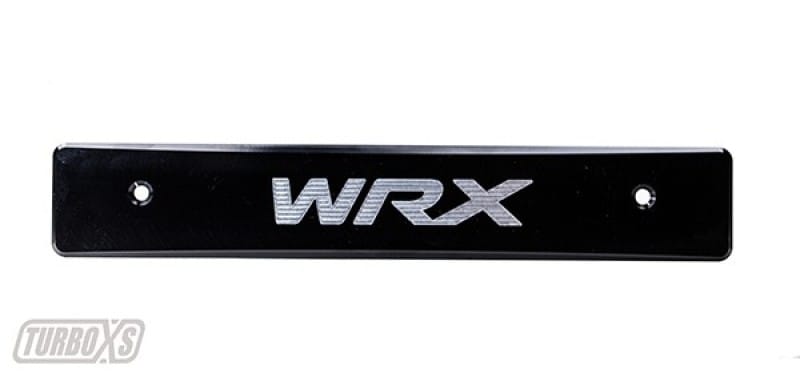 Turbo XS — Turbo XS 08-14 Subaru WRX/STi Billet Aluminum License Plate Delete Black Machined WRX Logo
License Cover
